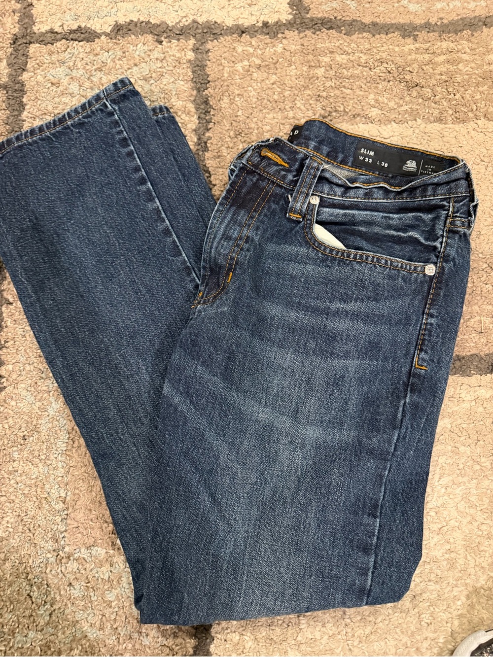 Bullhead Men’s Slim Jeans - Dark Blue Denim